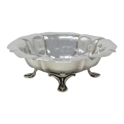 1905 Antique Edwardian Era Sterling Silver Dish Silversmiths Atkin Brothers Sheffield Hallmarks