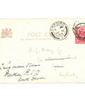 1905 Durban, South Africa Rickshaw Boys Postcard Natal 1904 1d Stamp