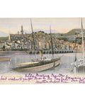 1905 Menton, France –The Harbor Postcard