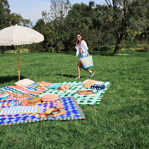 Dock & Bay Picnic Blanket - Apple Tart: Large (170x170cm)
