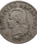 1906 10 Centavos Argentina Coin