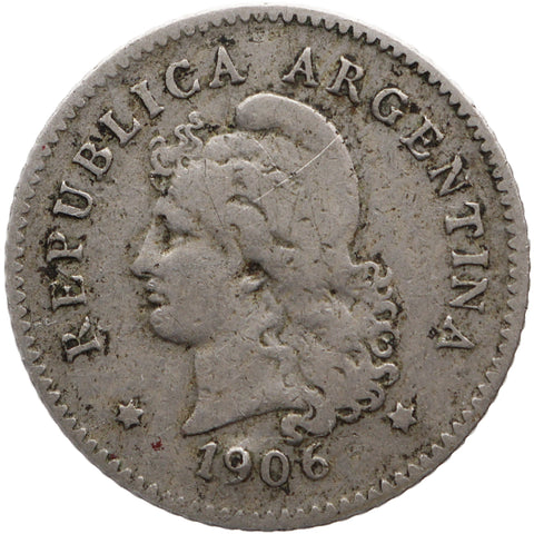 1906 10 Centavos Argentina Coin