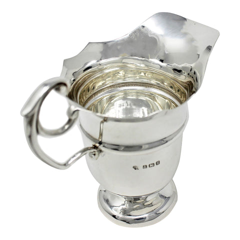 1906 Antique Edwardian Era Sterling Silver Cream Jug Silversmith William Hutton & Sons Ltd Birmingham Hallmarks