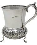 1906 Antique Edwardian Era Sterling Silver Mug Silversmith Henry Hobson & Sons Birmingham Hallmarks