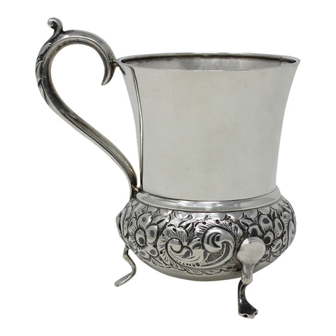 1906 Antique Edwardian Era Sterling Silver Mug Silversmith Henry Hobson & Sons Birmingham Hallmarks