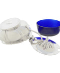 1906 Antique Edwardian Era Sterling Silver Mustard Pot with Blue Glass Liner Silversmiths Levesley Brothers (Thomas Levesley) Sheffield Hallmarks