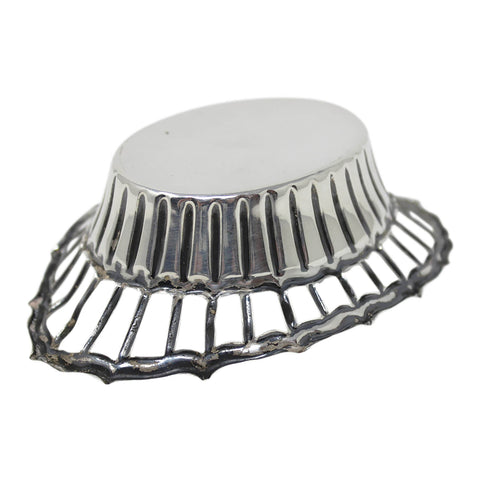 1906 Antique Edwardian Era Sterling Silver Pierced Dish Silversmith Levesley Brothers (Thomas Levesley) Sheffield Hallmarks