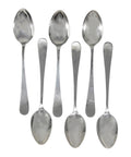 1906 Antique Edwardian Era Sterling Silver Set Six Tea Spoons with original Case Silversmith James Deakin & Sons (John & William F Deakin) Sheffield Hallmarks