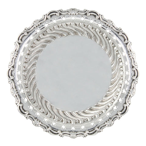 1906 Edwardian Era Antique Sterling Silver Pierced Dish Silversmith Walker & Hall Sheffield Hallmarks