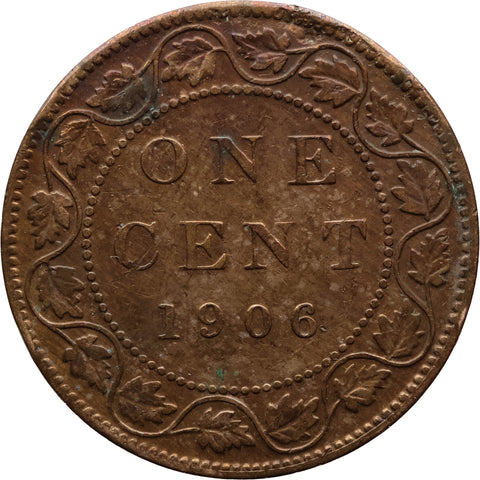 1906 One Cent Canada Coin Edward VII