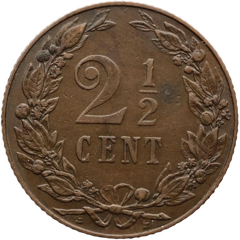 1906 2½ Cent Netherlands Coin 