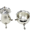 1907 Antique Edwardian Era Cruet Set Sterling Silver Salt Pot and Pepper Shaker Silversmiths George Nathan & Ridley Hayes Chester Hallmarks