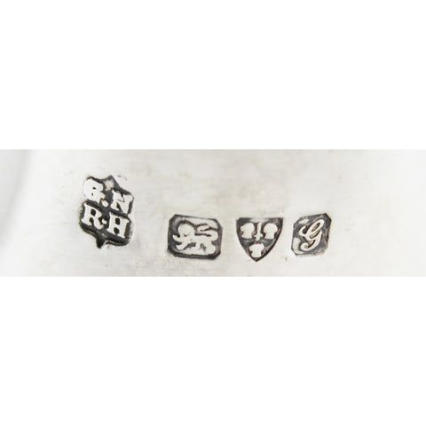 1907 Antique Edwardian Era Cruet Set Sterling Silver Salt Pot and Pepper Shaker Silversmiths George Nathan & Ridley Hayes Chester Hallmarks