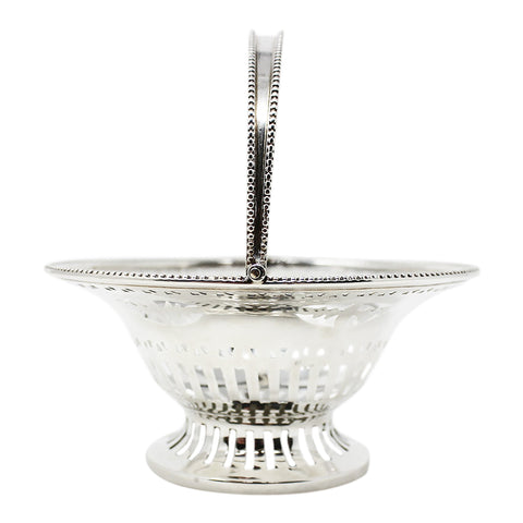 1907 Antique Edwardian Era Sterling Silver Sweets Basket Silversmith William Neale Birmingham Hallmarks