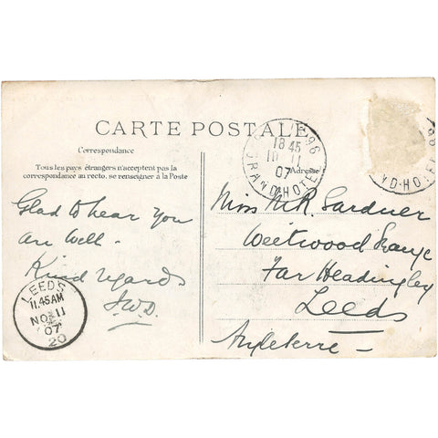 1907 Paris - Arc de Triomphe de l'Étoile France Postcard