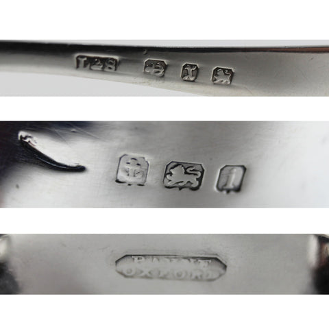 1908 Antique Edwardian Era Sterling Silver Mustard Pot with Blue Glass Liner Birmingham Hallmarks