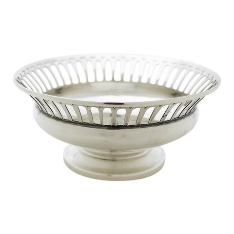 1908 Antique Edwardian Era Sterling Silver Pierced Dish Silversmith Martin, Hall & Co (Richard Martin & Ebenezer Hall) Sheffield Hallmarks