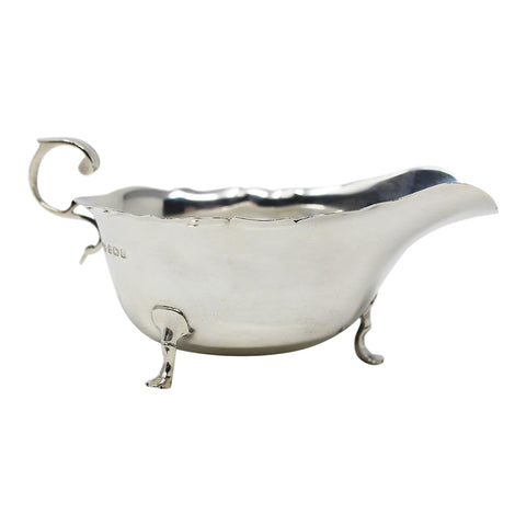 1908 Antique Edwardian Era Sterling Silver Sauce Boat Silversmith Asprey & Co Ltd Birmingham Hallmarks