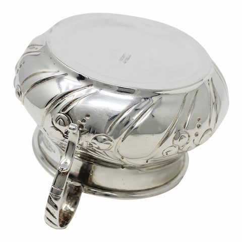 1908 Antique Edwardian Era Two Handled Sugar Bowl Silversmith Robert Stewart London Hallmarks