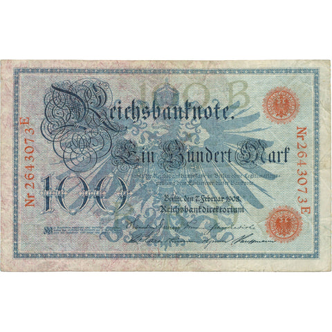 1908 German 100 Mark Banknote