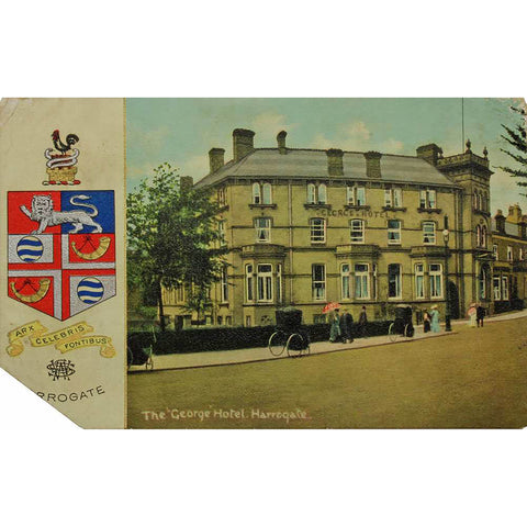 1908 United Kingdom Harrogate The George Hotel Postcard sended to 26 Dover Street, Norwich, Norfolk