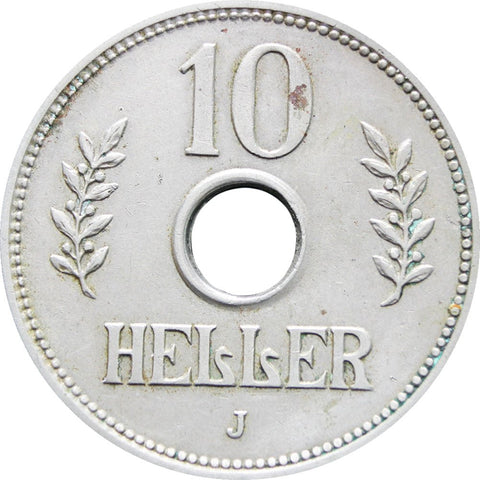 1909 10 Heller German East Africa Wilhelm II Coin Mint Hamburg