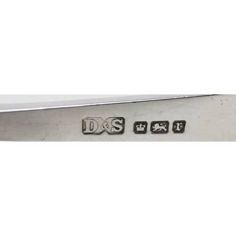 1909 Antique Edwardian Era Cutlery Set Spoon & Fork with Original Case Silversmith Duncan & Scobbie Sheffield Hallmarks