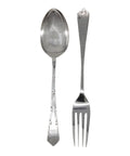 1909 Antique Edwardian Era Cutlery Set Spoon & Fork with Original Case Silversmith Duncan & Scobbie Sheffield Hallmarks