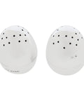 1909 Antique Edwardian Era Egg Shaped Sterling Silver Pair Pepper and Salt Shakers Silversmith Charles Wilkes Birmingham Hallmarks