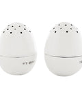 1909 Antique Edwardian Era Egg Shaped Sterling Silver Pair Pepper and Salt Shakers Silversmith Charles Wilkes Birmingham Hallmarks