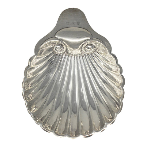 1909 Antique Edwardian Era Shell Shaped Sterling Silver Dish Silversmith The Alexander Clark Manufacturing Co Birmingham Hallmarks