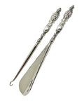 1909 Antique Edwardian Era Sterling Silver Handles Shoe horn and Button hook with original Case Silversmith Adie & Lovekin Ltd Birmingham Hallmarks
