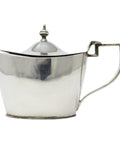 1909 Antique Edwardian Era Sterling Silver Mustard Pot with Blue Glass Liner Silversmiths Ellis & Co Birmingham Hallmarks