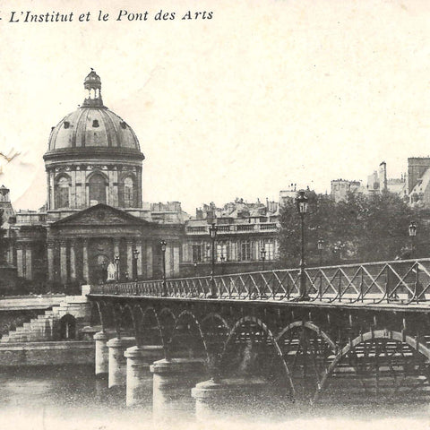1909 Paris - L’Institut et le Pont des Arts France Postcard