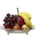 1910 Antique Edwardian Era Large Sterling Silver Pierced Fruit Basket Silversmith Joseph Gloster Ltd Birmingham Hallmarks