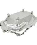 1910 Antique Edwardian Era Large Sterling Silver Pierced Fruit Basket Silversmith Joseph Gloster Ltd Birmingham Hallmarks