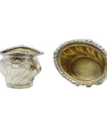 1910 Antique Edwardian Era Pair Sterling Silver Salts Silversmiths Thomas White Birmingham Hallmarks