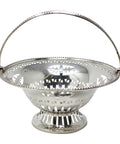 1910 Antique Edwardian Era Sterling Silver Basket Bon Bon Dish Silversmith Richard Marting and Ebenezer Hall (Martin, Hall & Co Ltd) Birmingham Hallmarks