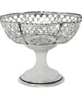 1910 Antique Edwardian Era Sterling Silver Pierced Bon Bon Dish Silversmith W J Myatt & Co Birmingham Hallmarks