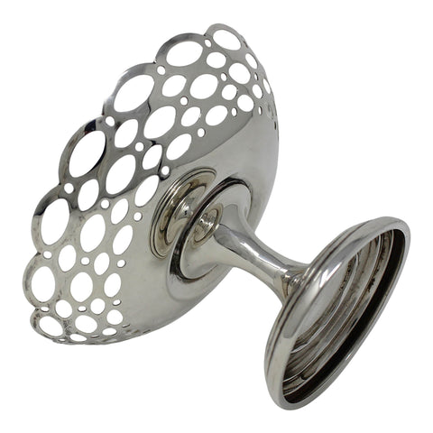 1910 Antique Edwardian Era Sterling Silver Pierced Dish Silversmith A & J Zimmerman Ltd (Arthur & John Zimmerman) Birmingham Hallmarks