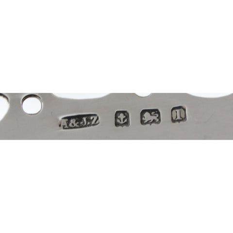 1910 Antique Edwardian Era Sterling Silver Pierced Dish Silversmith A & J Zimmerman Ltd (Arthur & John Zimmerman) Birmingham Hallmarks