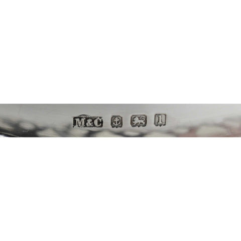 1910 Antique Edwardian Era Sterling Silver Pierced Dish Silversmith Marks & Cohen (Walter Henry Marks & Samuel Tobias Cohen) Birmingham Hallmarks