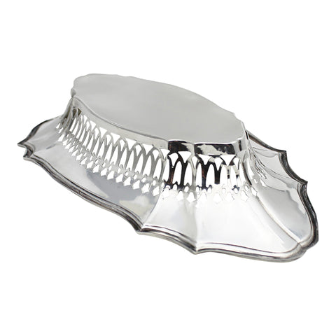 1910 Antique Edwardian Era Sterling Silver Pierced Dish Silversmith Marks & Cohen (Walter Henry Marks & Samuel Tobias Cohen) Birmingham Hallmarks