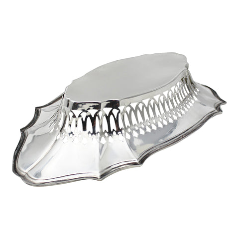 1910 Antique Edwardian Era Sterling Silver Pierced Dish Silversmith Marks & Cohen (Walter Henry Marks & Samuel Tobias Cohen) Birmingham Hallmarks