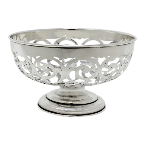 1910 Antique Edwardian Era Sterling Silver Pierced Dish Silversmiths Cooper Brothers & Sons Ltd Sheffield Hallmarks
