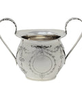 1910 Antique Edwardian Era Sterling Silver Sugar Bowl Silversmith George Nathan & Ridley Hayes Birmingham Hallmarks