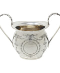 1910 Antique Edwardian Era Sterling Silver Sugar Bowl Silversmith George Nathan & Ridley Hayes Birmingham Hallmarks