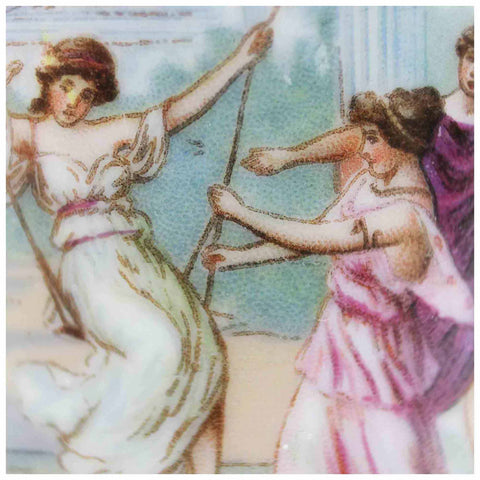 1910 Antique Posy Vase Austrian Style Edwardian Era Sterling Silver Topped Maker William Henry Sparrow London Hallmarks Porcelain