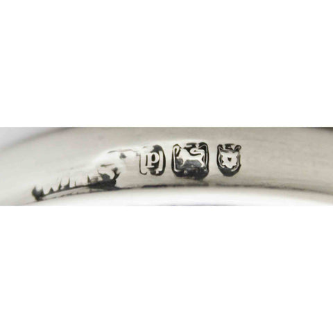 1910 Antique Posy Vase Austrian Style Edwardian Era Sterling Silver Topped Maker William Henry Sparrow London Hallmarks Porcelain