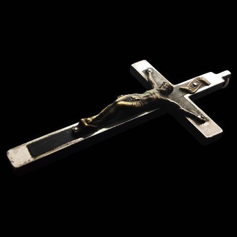 1910’s Edwardian Antique Wall Cross for Home Religious Cross Jesus Christ Crucifix Necklace